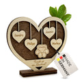 Personalisiertes Holzschild Herz mit Namen – moderne Holzdeko aus umweltfreundlichem Holz, Geschenk mit Gravur