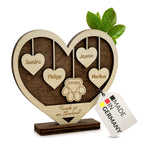 Personalisiertes Holzschild Herz mit Namen – moderne Holzdeko aus umweltfreundlichem Holz, Geschenk mit Gravur