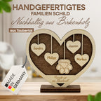 Personalisiertes Holzschild Herz mit Namen – moderne Holzdeko aus umweltfreundlichem Holz, Geschenk mit Gravur