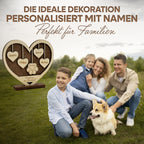 Personalisiertes Holzschild Herz mit Namen – moderne Holzdeko aus umweltfreundlichem Holz, Geschenk mit Gravur