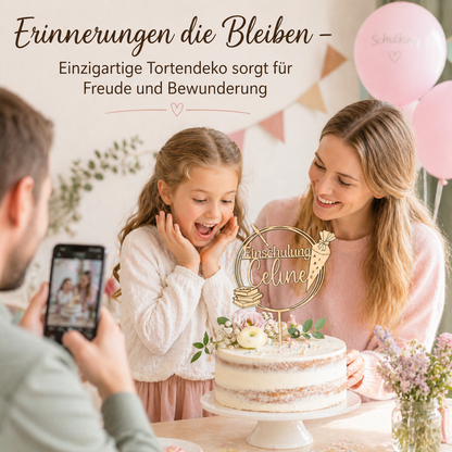 Personalisierter Cake Topper zur Einschulung