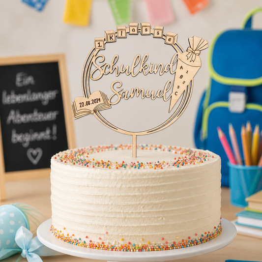 Cake Topper Einschulung mit Namen