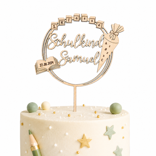 Cake Topper Einschulung mit Namen