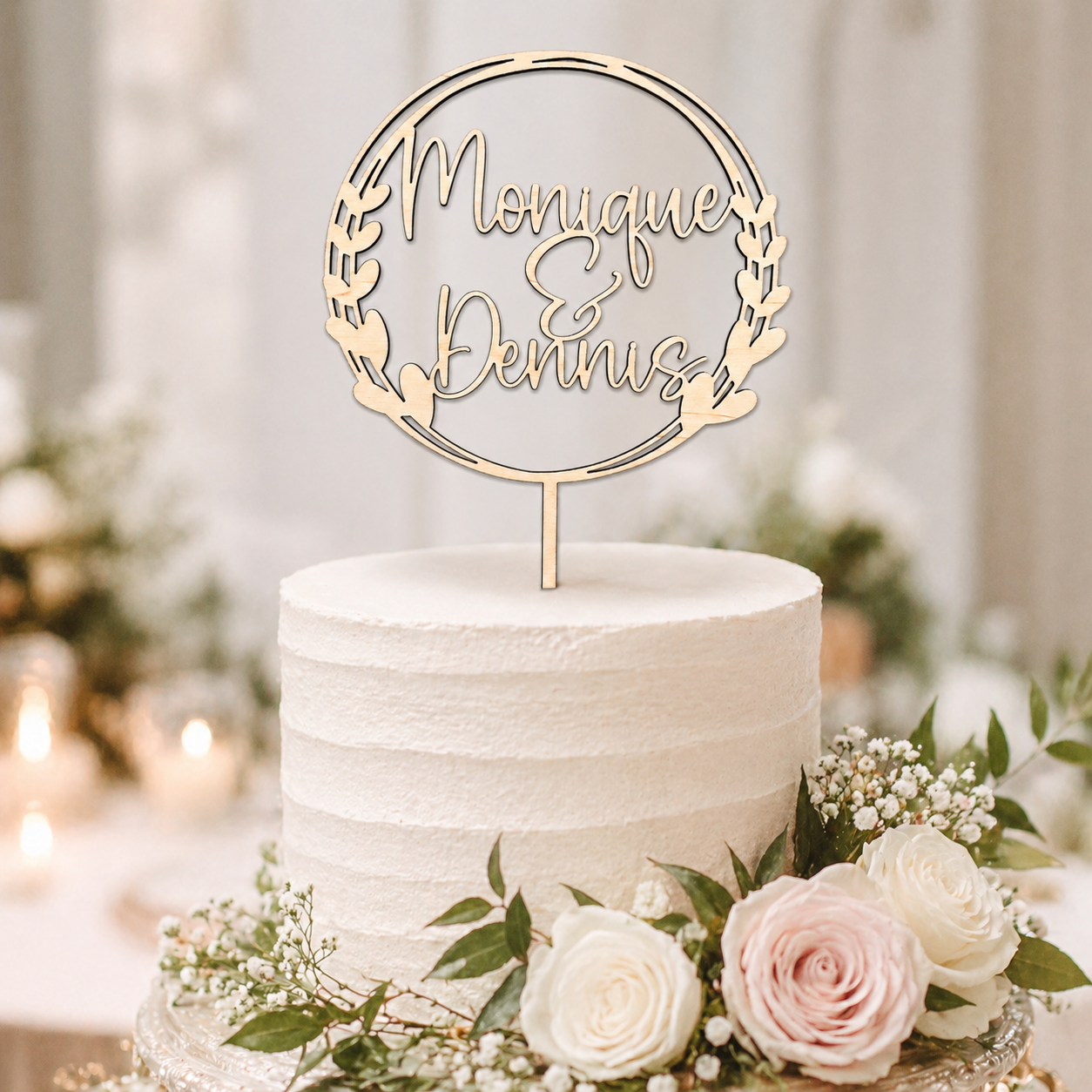 Tortenstecker mit Namen für Hochzeit, Geburtstag