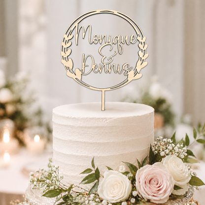 Tortenstecker mit Namen für Hochzeit, Geburtstag