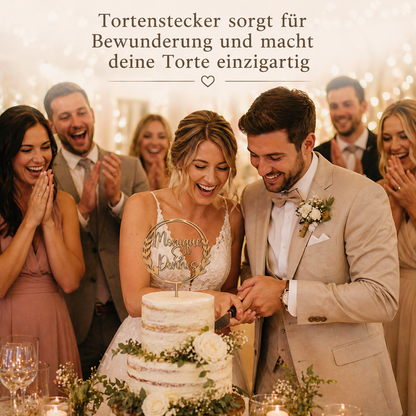 Tortenstecker mit Namen für Hochzeit, Geburtstag