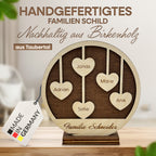 Personalisiertes Holzschild Herz mit Namen – moderne Holzdeko aus umweltfreundlichem Holz, Geschenk mit Gravur
