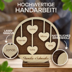 Personalisiertes Holzschild Herz mit Namen – moderne Holzdeko aus umweltfreundlichem Holz, Geschenk mit Gravur